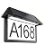deerdance Solar Address Sign, House Numbers Sign for Outside 3 Color Temperature, High Brightness Address Numbers 300LM, Wall Mounted Address Plaque for Home Yard Street
