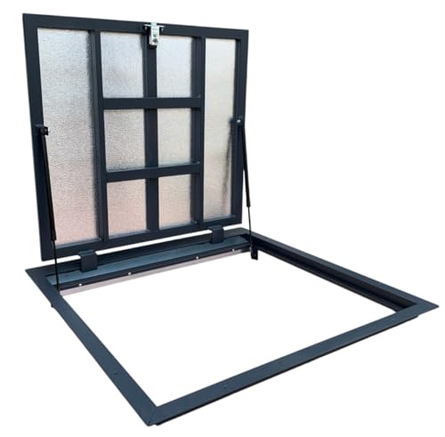 Trampilla Para el Suelo - 900 mm x 900 mm Thermo Max 4 - Trampilla de Suelo - Tapa de Pozo - Pozo de Inspección - Las Juntas Especiales Protegen Contra la Humedad y Los Olores Extraños