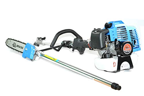 BRACOG HJMA052 - Podadora de Altura con Motor Gasolina de 2 Tiempos de 52cc y 3cv, Altura máxima de 3 Metros