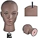 Mannequin Head Bald Manikin head for Wigs Making Wig Display Hat Display Glasses Display with Free Clamp (06G)