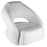 Wise 8WD1217-784 Razor Style Bucket Seat with Flip-Up Bolster, White
