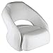 Wise 8WD1217-784 Razor Style Bucket Seat with Flip-Up Bolster, White