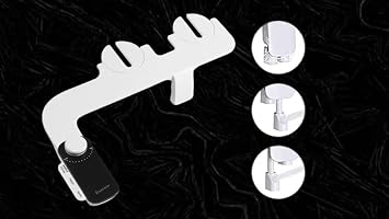 Bidet Attachment with Self-Cleaning, Dual Nozzle, Non-Electric Bidet Attachment for Toilet Seat, Adjustable Water Pressure, Rear and Feminine Wash (White). BG5100-CBS