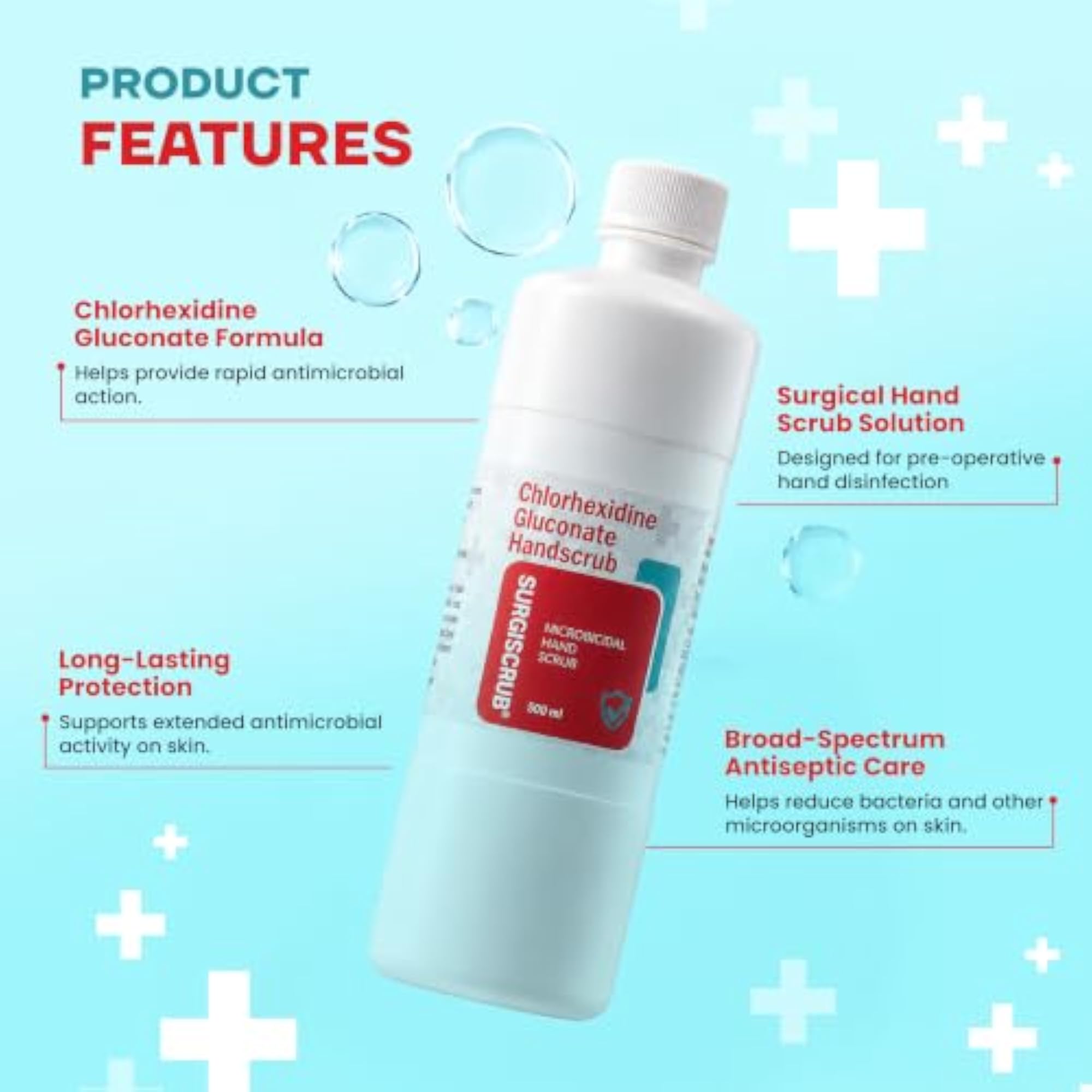 SURGISCRUB Hand Scrub 500ml, Exfoliating Care