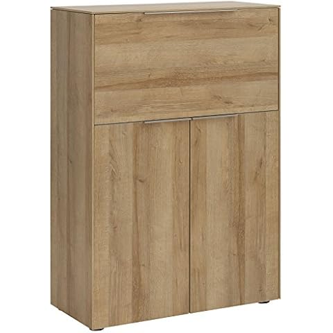 MAJA Möbel Sekretär, Holzdekor, Riviera Eiche, 80,80 x 38,20 x 115,60 cm Cover