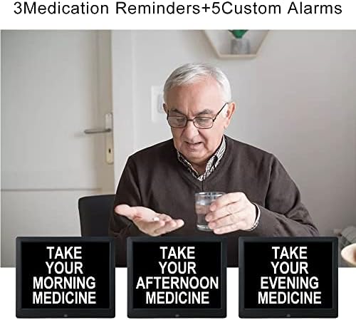 2022 Newest Digital Day Clock with Day of the Week, Date, Time 8 Alarms Dementia Calendar Clock for Senior Impaired Vision Memory Loss Alzheimers