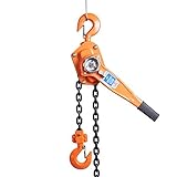 BREITE ANWENDUNG: Aufgrund der stabilen Last kann der Kettenzug häufig in Transport-, Bau- und anderen Bereichen zum Heben von Waren und zum Ziehen von Lasten eingesetzt werden. Er eignet sich auch ideal für den tragbaren Einsatz in Werkstätten, Garagen, Fabriken usw.