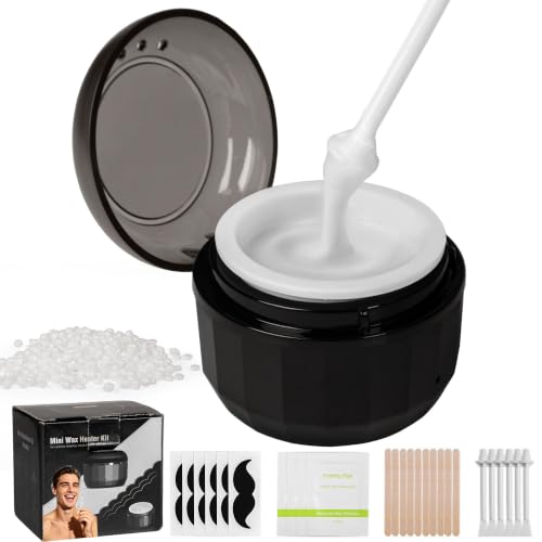 Nose Wax Kit Mini Nose Ear Hair Removal Waxing Kit for Men and Women USB Fast Melting Small Wax Warmer Portable DIY Waxing Kit for Sensitive Skin Facial Eyebrows Lips Home Business Travel