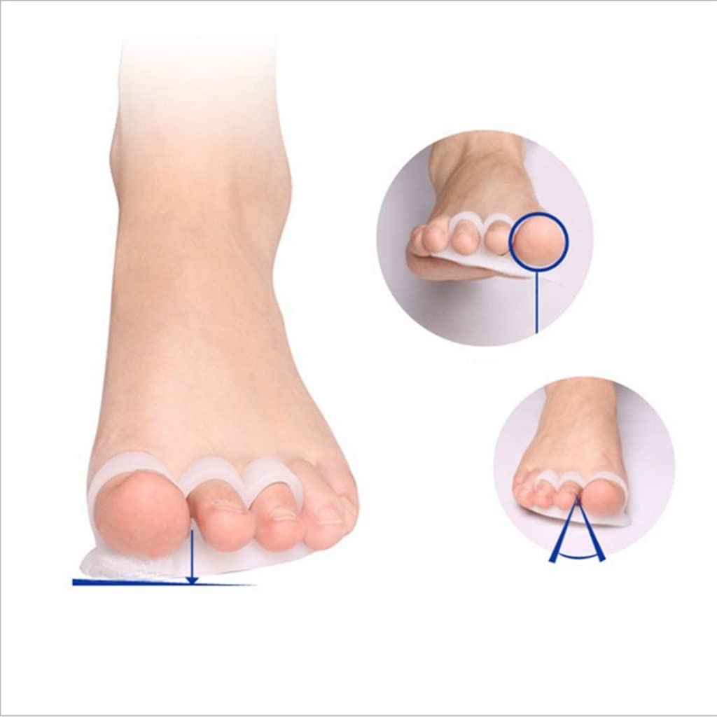 Séparateur d'orteils à Trois Trous, civière et séparateur en Gel pour détendre Les Orteils, soulager Les oignons, soulager Rapidement la Douleur après Les activités Sportives de Yoga