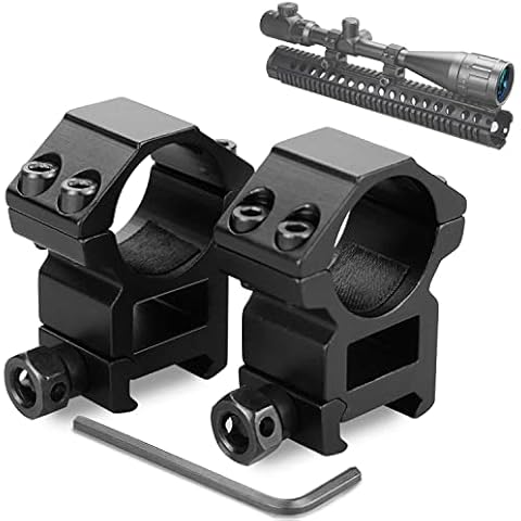 Modkin Scope Rings, Rifle Scope Mount High Profile Scope Mounts for Picatinny Rail (1 inch, Set of 2) Cover