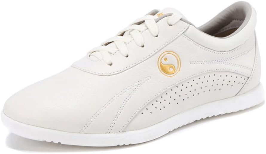 Kung Fu Taekwondo Shoes, Leather Karate Training Shoes Unisex Non-Slip Martial Arts Tai Chi Shoes