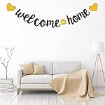 Welcome Home Banner with Two Heart and A Vivid Home Sign Flash Party Decorations, Fully Assembled and Ready to Hang, Funny Welcome Party Sign Decors for Family Housewarming - Image 4