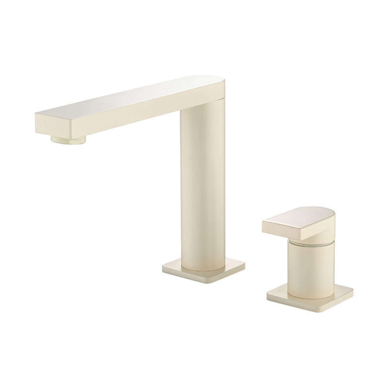 Fanjubei Milky White (Single Handle) Bathroom Copper Rotatable Split Basin Hot & Cold Faucet,