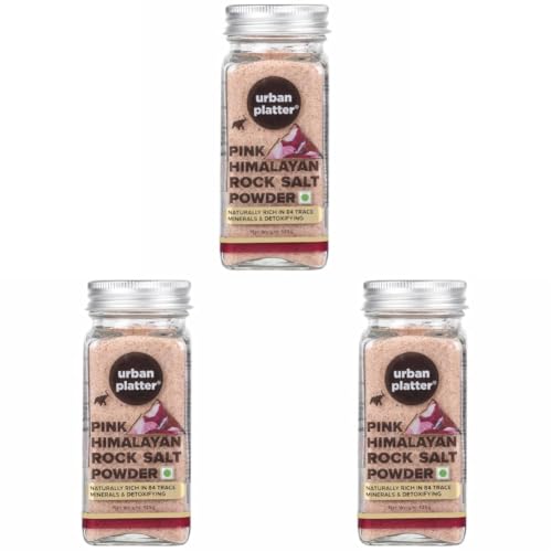 Image of Urban Platter Pink Himalayan Rock Salt Powder, 125g (Unrefined | Natural | Additive Free) (Pack of 3)