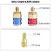 YSTOOL 3 Way AC Manifold Diagnostic Gauge Refrigerant Charging Set for Air Conditioner HVAC R134a R404a Freon with 5FT Hose R134a Quick Couplers Can Tap Adapter Valve Core Tool Kit