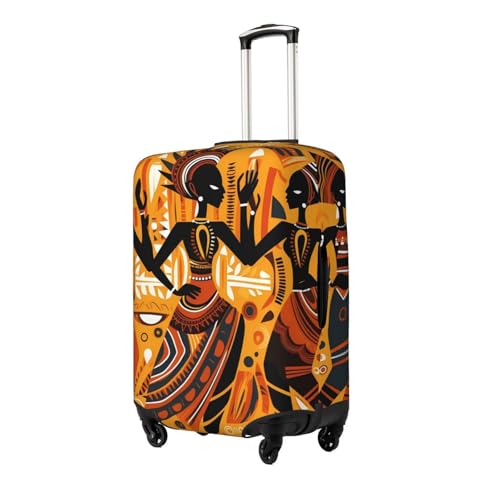 African Dancing Women Luggage covers for Suitcase Ethnic Travel Suitcase Protector Anti Scratch Suitcase Cover Fit 22-24 inch2