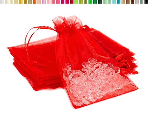 Creativery Sachets en Organza 7x9cm Rouge 10 pièces