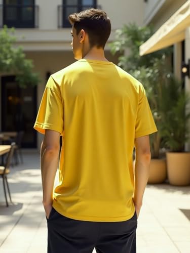 Image of Nobero 100% Cotton Oversized T Shirts for Men Stylish | Oversized Fit | Solid T Shirts for Men 180 GSM Combed Cotton | Round Neck Half Sleeve
