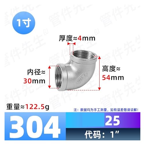 Coude 90° inox 304 G1 taraudé | Solution fuites et angles étroits plomberie