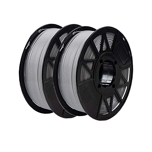 Image of Tesseract Premium PLA + 1.75mm 3D Printing Filament | Dimensional Accuracy + /- 0.03mm | Compatible with Most FDM Printers | 1 KG 3D Printer Filament - PLA Grey (Quantity 2)