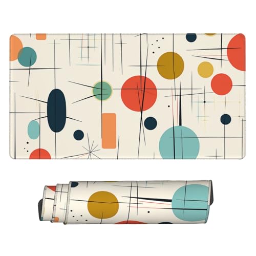 Tapis de souris moderne du milieu du siècle pour aménager un bureau d'ordinateur chic