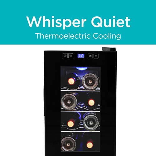 blackdecker bd60026 wine cellar with led display 8-bottle capacity