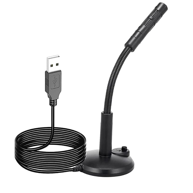 Elevea 𝟏𝟓-𝐘𝐞𝐚𝐫 𝐋𝐨𝐧𝐠-𝐋𝐢𝐟𝐞 𝐖𝐚𝐫𝐫𝐚𝐧𝐭𝐲, Desktop USB Condenser Microphone with Adjustable Gooseneck, Plug and Play PC Laptop Mic with LED Mute Indicator for Voice Recording-image-38