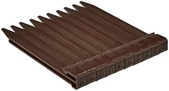 Amazon Basics Landscape Edging with 10 Stakes, Brown, 13cm