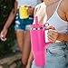 40oz Tumbler, Insulated Stainless Steel Water Bottle with Straw, Cover Cap, Leak Proof Travel Tumbler with Handle, BPA-Free, Cupholder Friendly, Gifts for Women & Men, Passion Pink