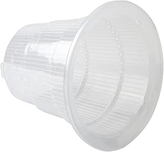 Clear Resin Orchid Pot S Mesh for root Monitor Clear Resin Orchid