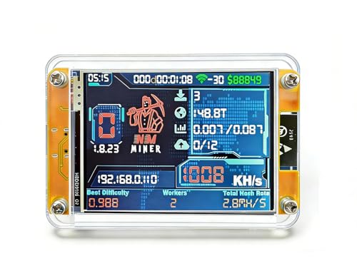 NerdMiner V2 Bitcoin Lottery Miner ESP32 Development Board BTC Solo Miner 1000KH/s Hashrate 2.8 Inch Smart Display Crypto BTC Mining Machine
