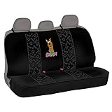 Scooby Doo Waterproof Car Seat Cover for Dog, Bench Seat– Heavy Duty Black Oxford Automotive Rear Bench Back Seat Cover for Pets,Interior Covers for Auto Truck Van SUV