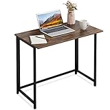 APOWE - Escritorio plegable para ordenador, mesa de oficina, mesa de trabajo, mesa plegable para casa, oficina, para espacios pequeños, oficinas (marrón oscuro)