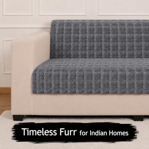 Image of STITCHNEST 'Haven Soft Series' 2 Seater Sofa Cover | Full Coverage Sofa Cover| Premium Velvet Fabric, Washable & Durable Furniture Cover for Modern Living Rooms