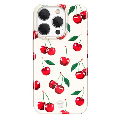 VELVET CAVIAR for iPhone 15 Pro Case Cherry - Compatible with MagSafe - 10ft Drop Tested - Red Cherries