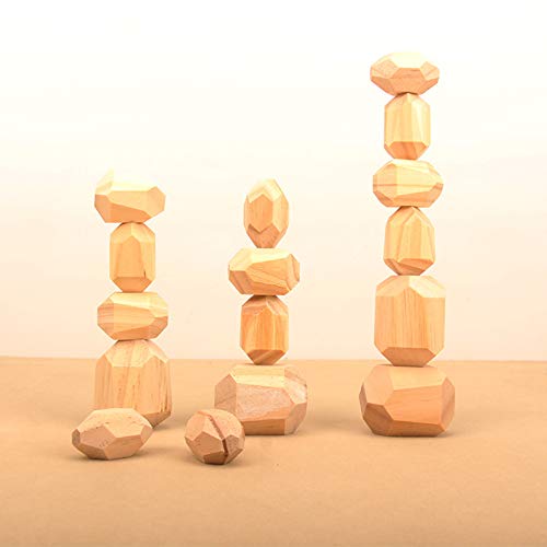 image for ZHIMO Wooden Building Blocks Set Lightweight Natural Balancing Wood St
