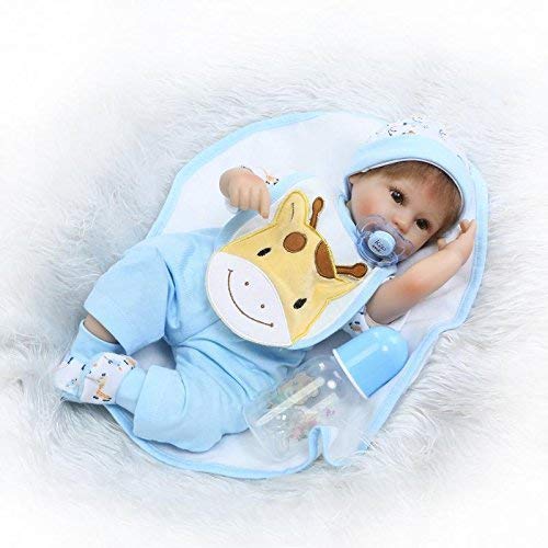 Reborn Baby-Puppe, Kinderspielzeug Reborn 17inch 43cm Real Touch Weiches Silikon Lebensechte Reborn Babypuppen… – Bild 4