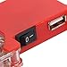 Kafuty-1 Laptop Cooling Pad,DR-S02 Folding Laptop Cooler with Dual Fans,Portable USB Powered Notebook Radiator Cooler Stand Cooling Base with Anti‑Skid Mount(red)