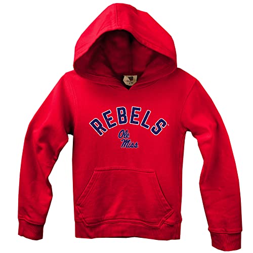 Wes and Willy NCAA Kids Fleece Hoodie Ole Miss Rebels XL Cherry