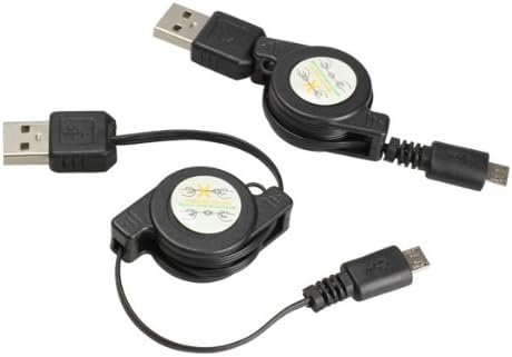 Micro USB to USB Retractable Sync Charger Cable Pack of 5