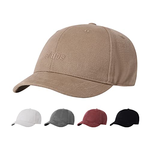 Croogo Short Brim Cap Wide Field Of Visor Sun Hat Hiphop Dad Hat Anti Sweat Sunscreen Trucker Cap Men Casual Cap,White-Rd01 #TOP6