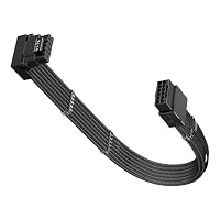 Fasgear 90 Grad 12VHPWR(12V-2x6) GPU Verlängerungskabel 30cm,PCIe 5.0/5.1 16Pin(12+4) Stecker auf Buchse,600W ATX 3.1/3.0 Winkel Adapter Kabel für RTX 3090Ti/4070Ti/4080/4090/5070Ti/5080/5090(Type A)
