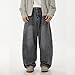 qcdyrxf Mens Baggy Jeans Y2k Wide Leg Loose Fit Jeans Streetwear Denim Washed Hip Hop Pants
