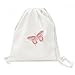 DIYthinker Rosa Schmetterlings-Drachen Leinwand Rucksack-Reisen Shopping Bags