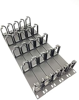 MetalMaster.com.tw - 5 Pack 1U 19 Server Rack Cable Management Panel w/D-Ring Hooks - 1U Horizontal or Vertical Wire and Cord Manager