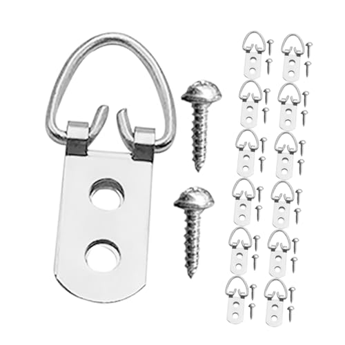 Image of ORFOFE 20Pcs Heavy Duty D Ring Picture Frame Hooks Kit Durable Hanging Hardware for Artwork Photos and More Versatile for Home Office Gallery Use