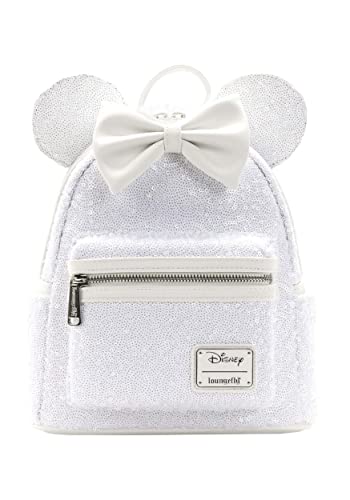 Loungefly Disney Minnie Mouse Sequin Wedding Womens Double Strap Shoulder Bag Purse
