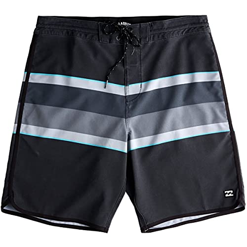 Bañador de surf Billabong 73 Spinner Lo Tides elástico negro original de 19 pulgadas 6