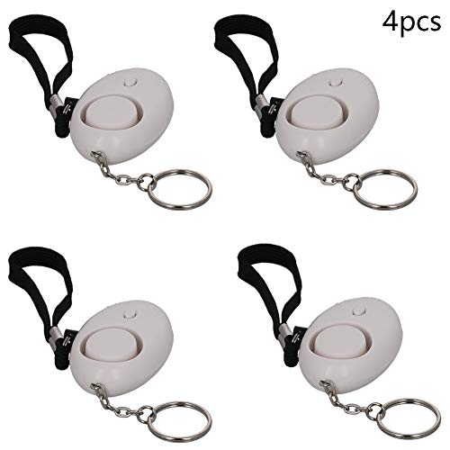 Image of Othmro Safe Sound Personal Alarm 4 Pack 120DB Personal Security Alarm Keychain with LED Lights, Emergency Safety Alarm for Women, Men, Children, Elderly White