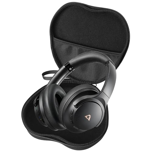 LAHPAVER Compatible with 1Mii Y8 Pure Color Headphone Case Bluetooth Wireless Headphone Storage EVA Bag with Cleaning Pen (Gray,1Mii Y8)
